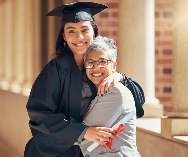 Students studying in a university library